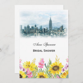 Dreamweaver Blauwgroen NYC Skyline Sunflower Vrijg Kaart