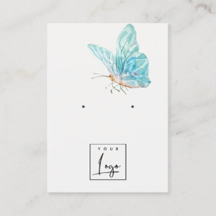 Dreamweaver Blue Aqua Butterfly-Logo oorscherm Visitekaartje