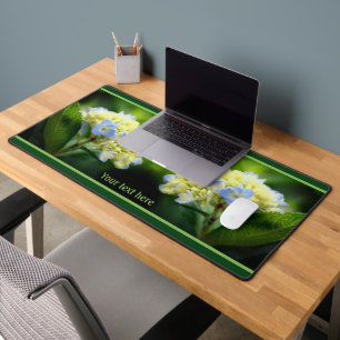 Dreamweaver Blue Hydrangea Flower Personalized Bureaumat