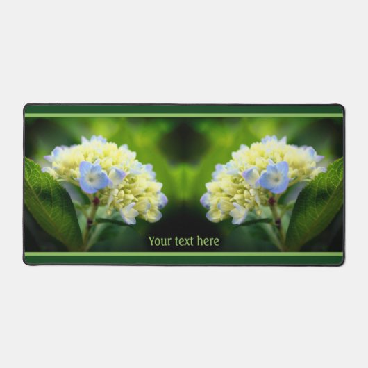 Dreamweaver Blue Hydrangea Flower Personalized Bureaumat (Voorkant)