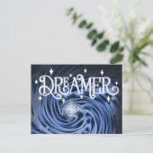 "Dreamweaver" Blue Vortex in de buitenruimte Briefkaart (Staand voorkant)