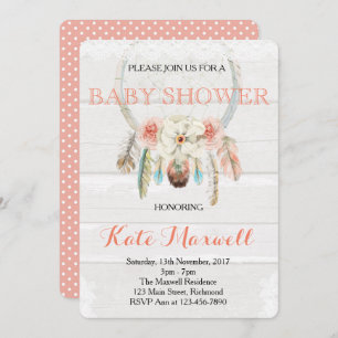 Dreamweaver Boho Baby shower Uitnodiging