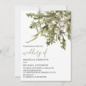 Dreamweaver Boho Waterverf Winter Wedding Kaart (Voorkant)
