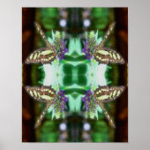 Dreamweaver Butterfly on Flower Natuur Abstract Poster (Voorkant)