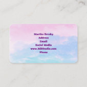 Dreamweaver Clouds Studio Visitekaartjes in afgero (Achterkant)