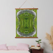 Dreamweaver Curling White Wildflower Abstract Hangend Wandkleed (Slaapkamer)
