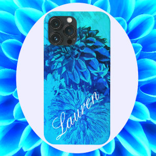 Dreamweaver Dahlia Delight in Beauful Blues iPhone 13 Pro Max Hoesje