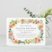 Dreamweaver Floral Easter Brunch Kaart (Staand voorkant)