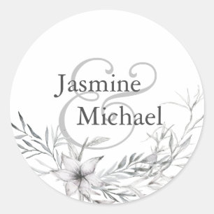 Dreamweaver Floral   Gepersonaliseerde ronde Stick Sticker