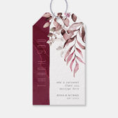 Dreamweaver Foliage Dank u V2 Burgundy ID817 Cadeaulabel (Voorkant)