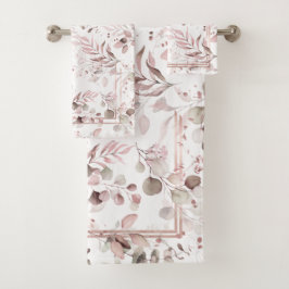 Dreamweaver Foliage Pattern Blush ID817 Bad Handdoek