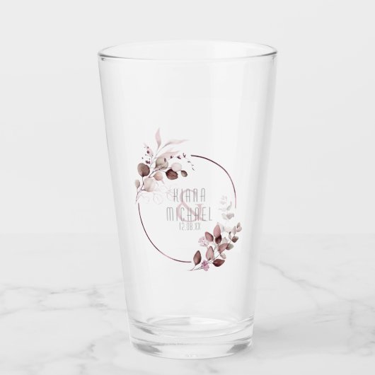 Dreamweaver Foliage Wedding Burgundy ID817 Glas (Voorkant)