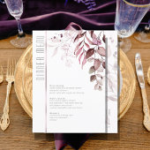 Dreamweaver Foliage Wedding Menu V2 Burgundy ID817