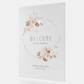 Dreamweaver Foliage Wedding Welcome Blush ID817 Acryl Bord (Hoek)