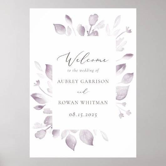 Dreamweaver Foliage Wedding Welcome Poster (Voorkant)