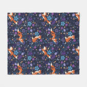 Dreamweaver Folk Foxes Fleece Deken (Voorkant (Horizontaal))