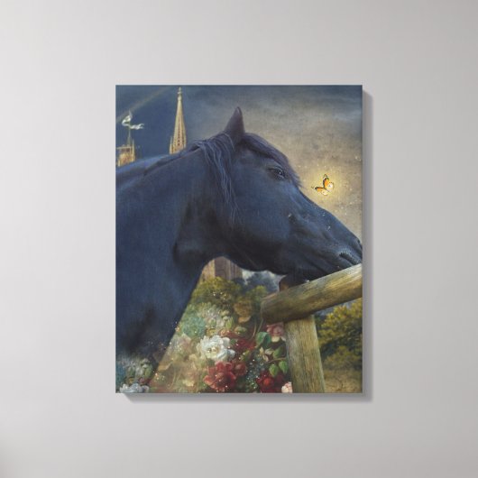 Dreamweaver Friesian - Wrapped Canvas (Voorkant)