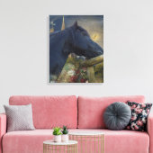 Dreamweaver Friesian - Wrapped Canvas Afdruk (Insitu (Woonkamer))