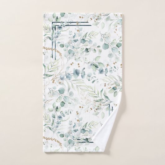 Dreamweaver Greenery Pattern Green/Blue ID817 Bad Handdoek (Handdoek)