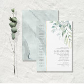 Dreamweaver Greenery Rehearsal Dinner Green/Blue I Kaart