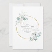 Dreamweaver Greenery Wedding Green/Blue ID817 Save The Date (Achterkant)