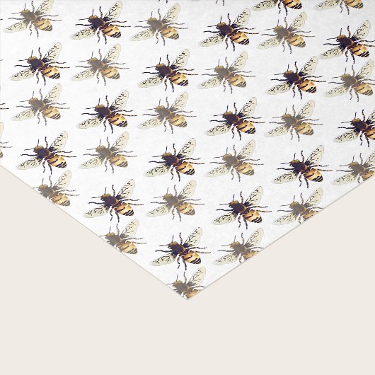 Dreamweaver Honeybee Pattern in bleke en middelgro Tissuepapier