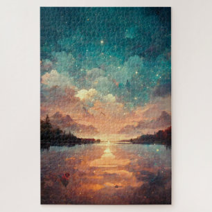Dreamweaver Lake and Sunset   Landschapsverf Legpuzzel