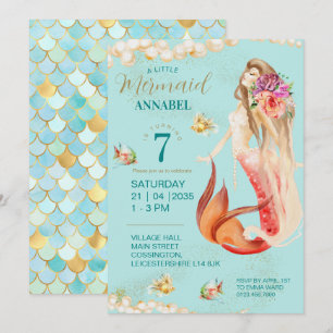 Dreamweaver Mermaid Birthday Party Kaart