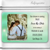 Dreamweaver Mint Green Lichten Foto opslaan Datum Magneet