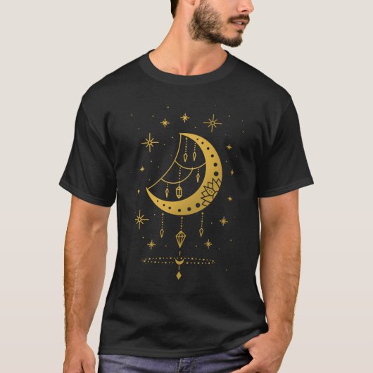Dreamweaver Moon Spirituele Crescent Astronomie T-shirt (Voorkant)