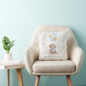 Dreamweaver Moon Teddy Bear Blue Gold Balloons Bab Kussen (Stoel)
