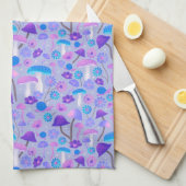 Dreamweaver Mushroom Forest Paarse Turquoise Theedoek (Quarter Fold)
