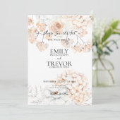 Dreamweaver Natural Cream Wedding Invitation (Staand voorkant)