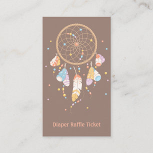 Dreamweaver New Baby Shower Diaper Raffle Ticket Informatiekaartje