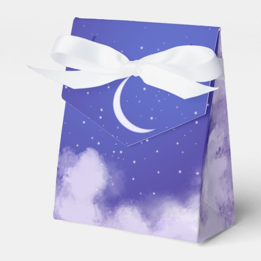 Dreamweaver Night Sky met Crescent Moon Bedankdoosjes (Voorkant Zijde)