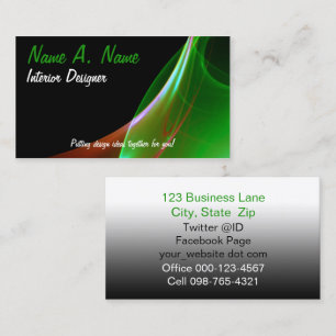 Dreamweaver Oranje en Green Sweep Visitekaartje