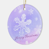 Dreamweaver Paarse Crystal Ball Translucent Snowfl Keramisch Ornament (Links)