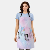 Dreamweaver Pastel Butterfly - Gepersonaliseerd Schort (Gedragen)