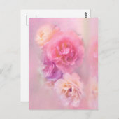 Dreamweaver Pastel-Rozen Briefkaart (Voorkant / Achterkant)