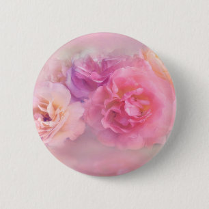 Dreamweaver Pastel-Rozen Ronde Button 5,7 Cm