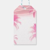Dreamweaver Pink Palm Trees & String Lights Favor Cadeaulabel (Achterkant)