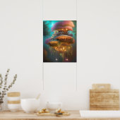 Dreamweaver Pink Treehouse Digital Art Poster (Keuken)