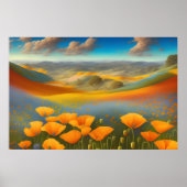 Dreamweaver Poppies Digital Art Poster (Voorkant)