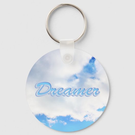 Dreamweaver Puffy White Clouds en Blue Sky Sleutelhanger (Voorkant)