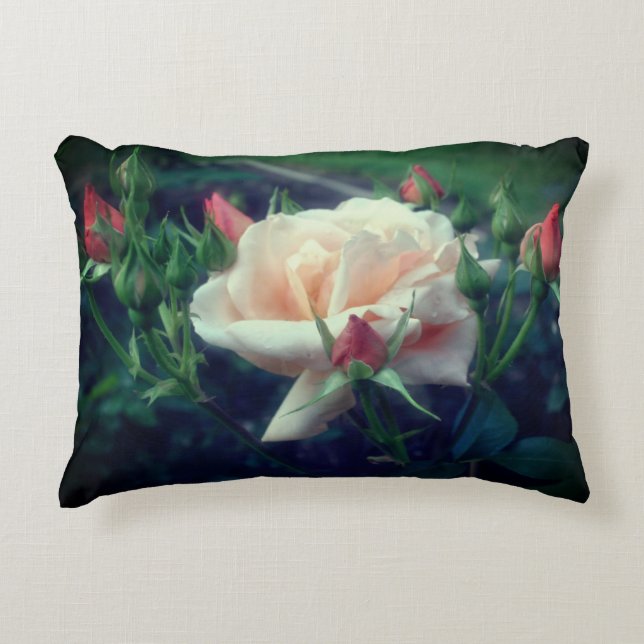 Dreamweaver Roos en knoppen Accent Kussen (Voorkant)