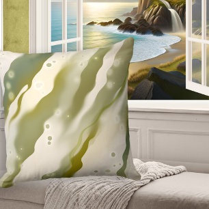 Dreamweaver Seaweed Abstract Green Art Pattern Pil Kussen