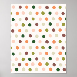 "Dreamweaver Stippen" Whimsical & Colorful Polka D Poster