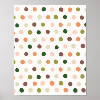 "Dreamweaver Stippen" Whimsical & Colorful Polka D Poster