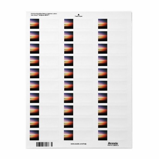 Dreamweaver Sunset Return-adres Etiket (Full Sheet)