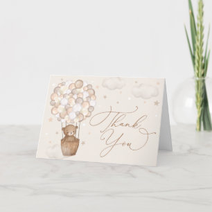 Dreamweaver Teddy Bear & Hot Air Ballon Hartelijk  Feestdagen Kaart